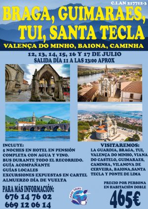 BRAGA, GUIMARAES, TUI, SANTA TECLA